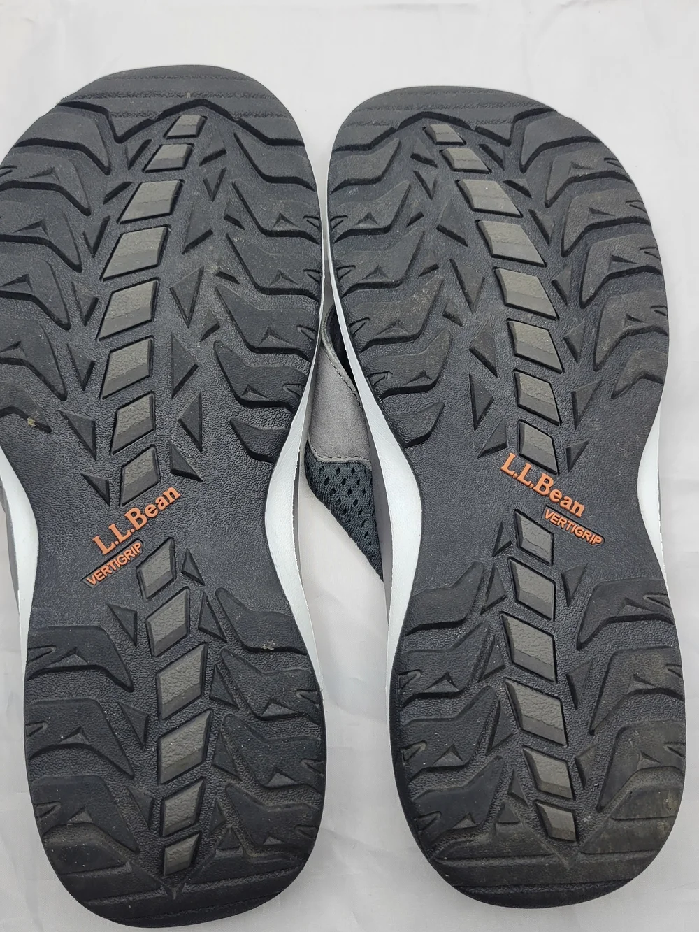 L.L. Bean Men's Gray & Orange Flip Flops